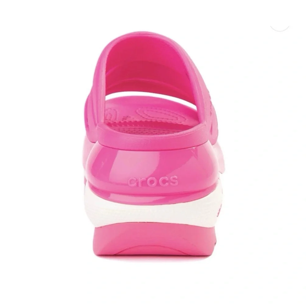 Crocs Mega Crush triple strap Pink Crush platform sandals women’s 8